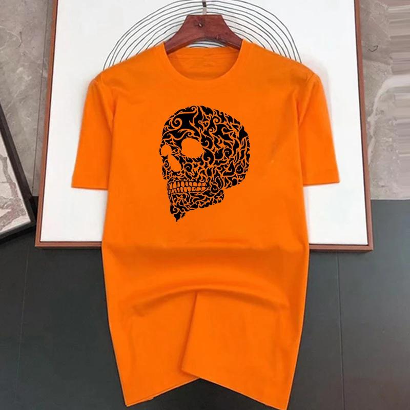 

летняя футболка harajuku Fragment Skul с забавным принтом, мужская графическая футболка с коротким рукавом, повседневная белая футболка, женская модная одежда XXXXXL