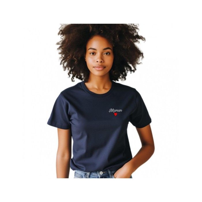 We Are Family - TSHIRT FEMME MAMAN D'AMOUR COLORÉE C?UR BLEU XXL