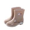 Women's Pastoral Non-Slip Mid-Calf Rubber Rain Boots