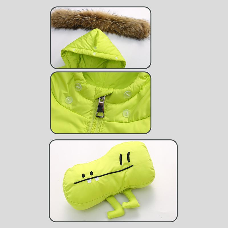 Dětská péřová bunda Zesílená teplá souprava Lyžařská souprava Oblek Bundy