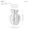 Nordic Simple Irregular White Shape Ceramic Vase Creative Home Dining Table Living Room Bedroom Dry Flower Decor Accessories 1Pc