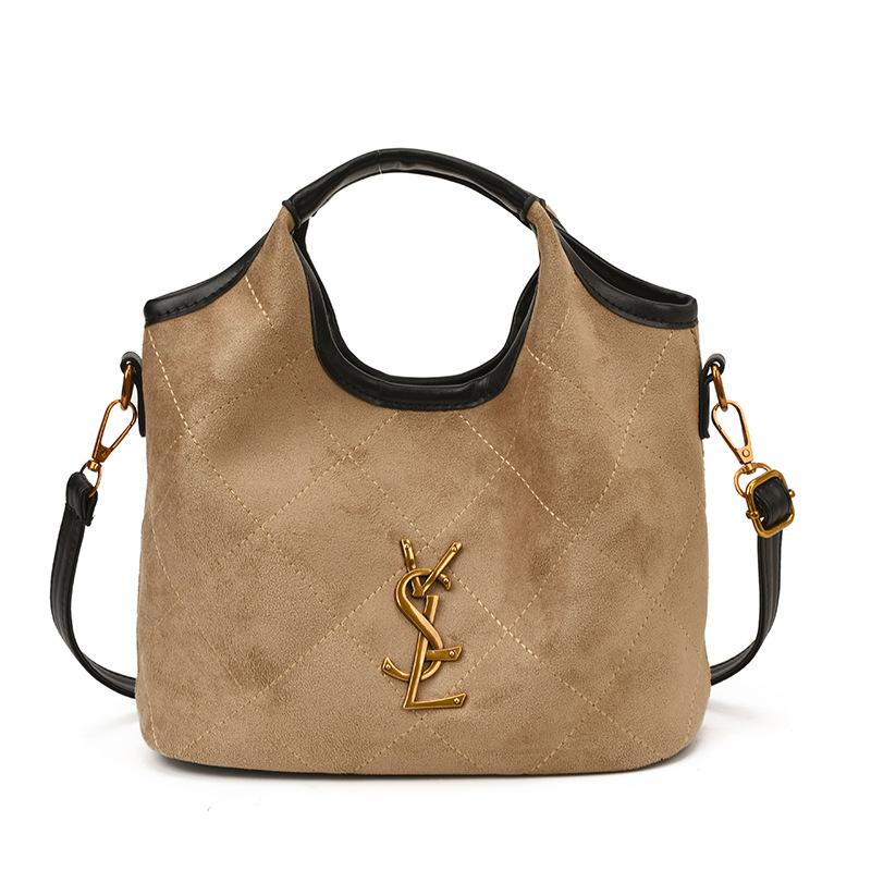Koreanische Ins Premium Eimer Tasche Nischen Design Handtasche Rauten Stickerei Faden Große Kapazität Kette Schulter Umhängetasche