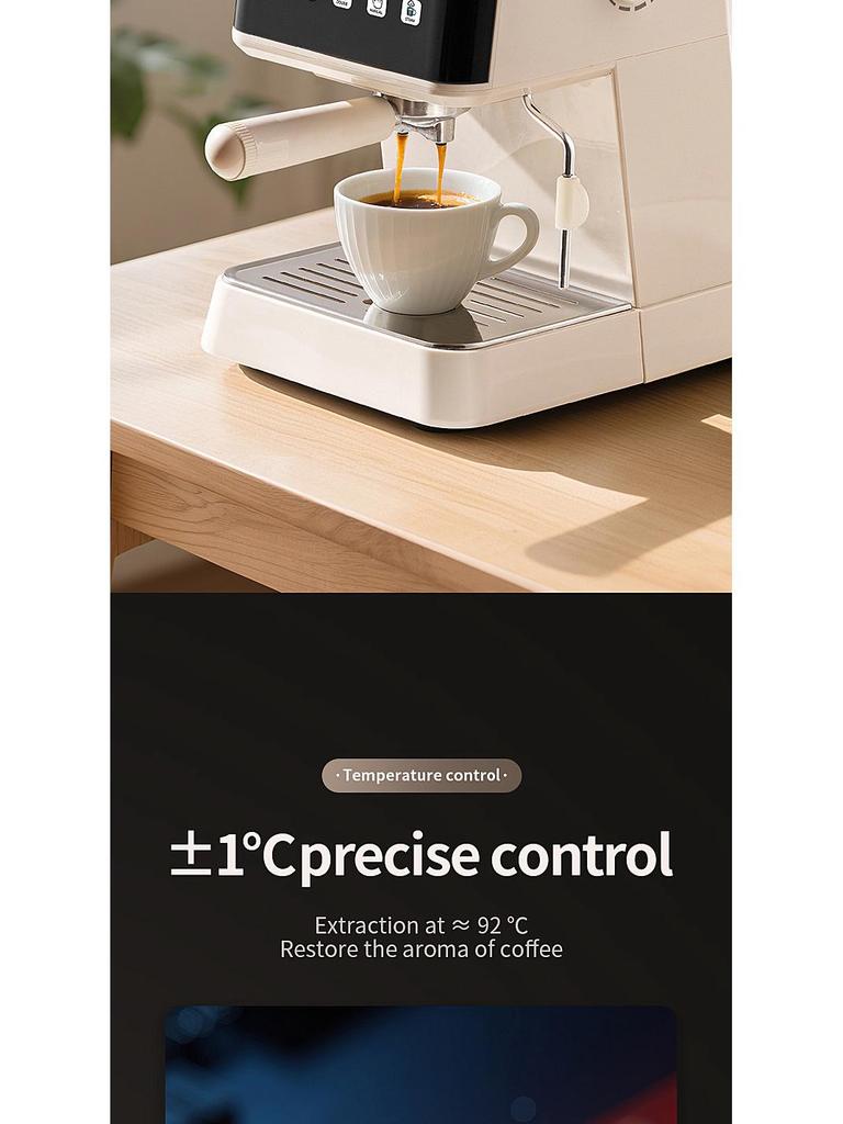 Nowy włoski półautomatyczny ekspres do kawy z ekstrakcją pod wysokim ciśnieniem i spieniaczem do mleka do użytku domowego