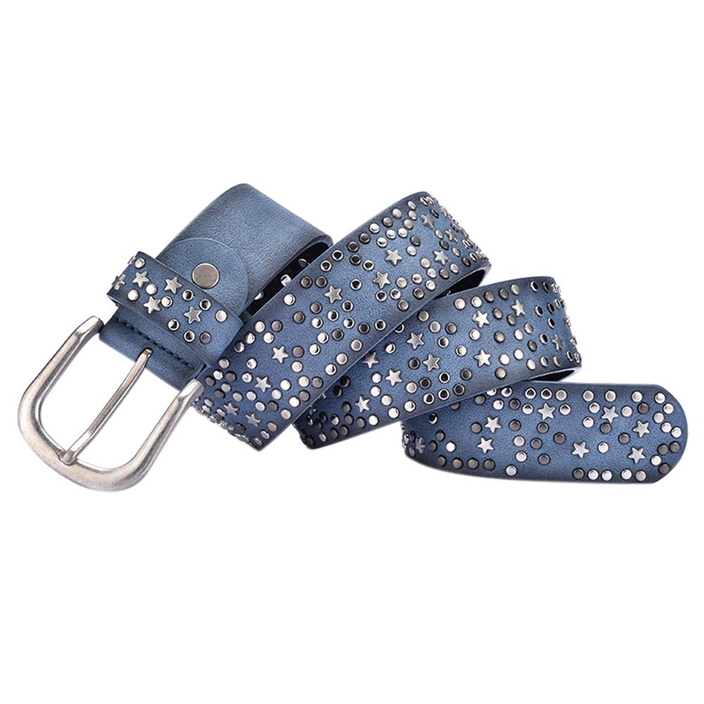 Women Fashion Rivet Design Wide Belt Cool Waist Decoration as Perfect Gift