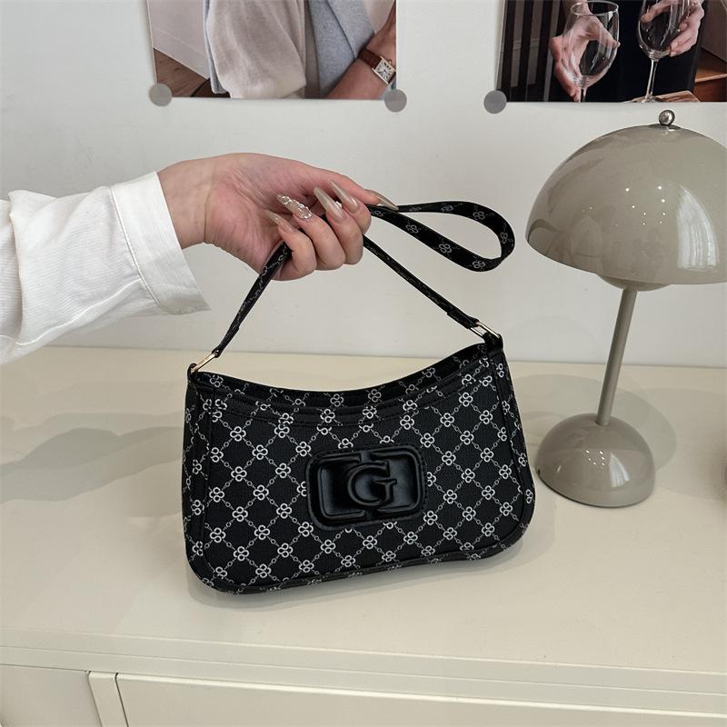 

Нишевый дизайн, чувство света, роскошный тренд, сумка под мышкой, женская, новая, французская мода, с принтом, универсальная, персонализированная плечевая сумка