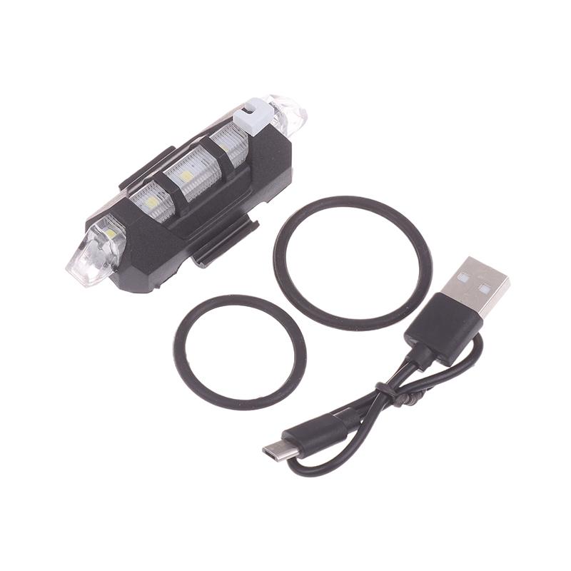 

Водонепроницаемый задний фонарь для велосипеда с USB-зарядкой, наружный ночной фонарь для велоспорта, ночной предупреждающий фонарь для аксессуаров горных и дорожных велосипедов A3 White opp bag