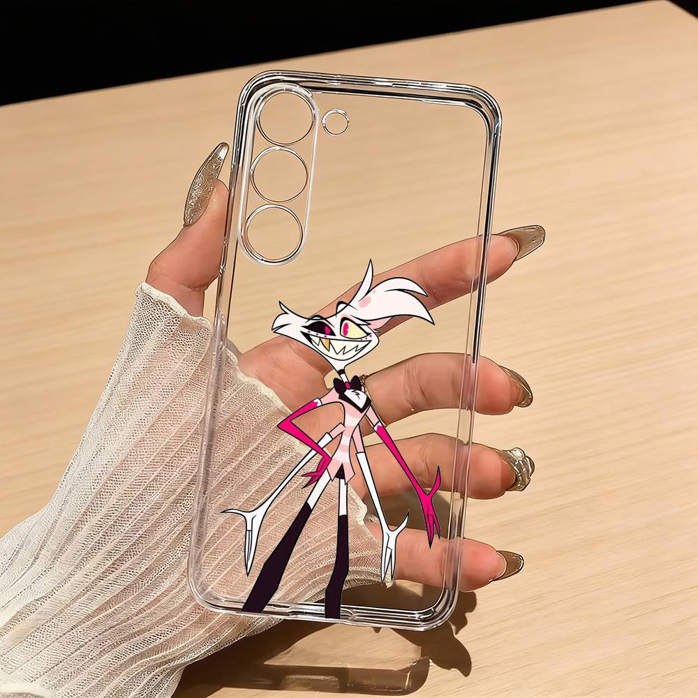 Angel Dust H-Hazbin H-Hotel Phone Case For Samsung S25,S24,S21,S22,S23,S30,Ultra,S20,Plus,Fe,Lite Transparent Cover