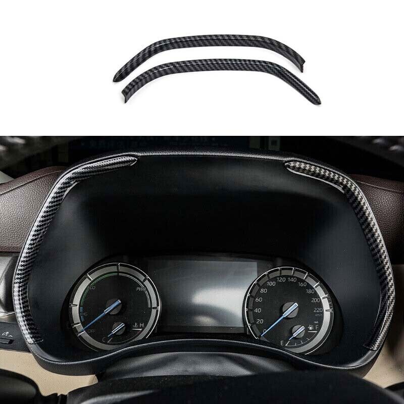 Fit For Toyota Highlander 20-23 Carbon Fiber L&R trument Cover Strip Trim new