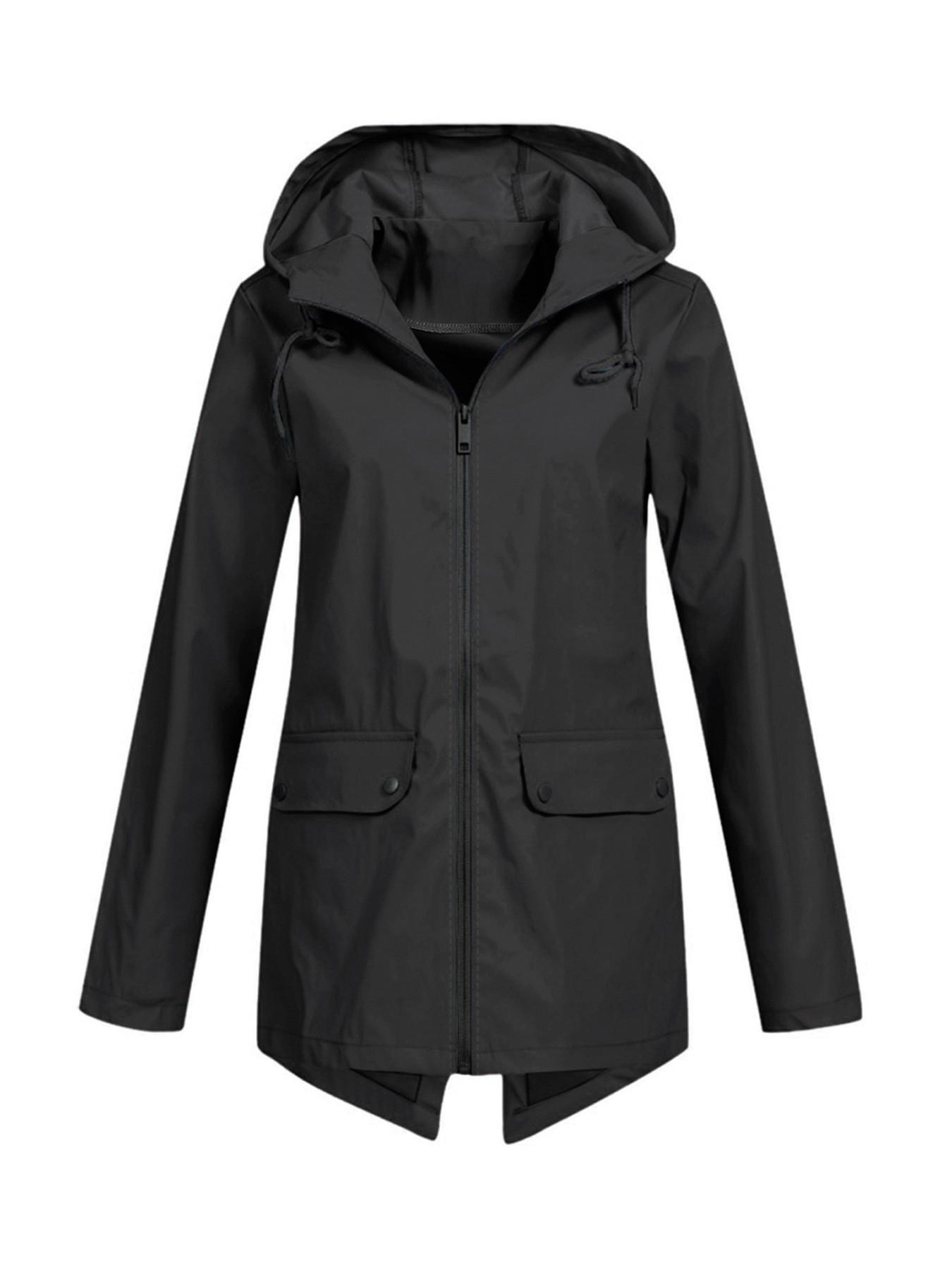 

European & American Fleece-Lined Hooded Windbreaker for Autumn/Winter Outdoor Activities 2025 XXL чорний