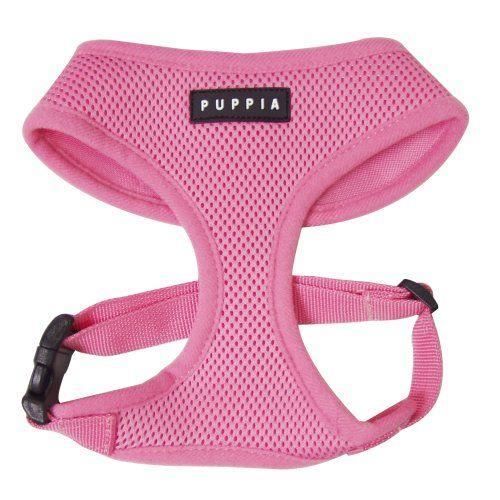 Harnais - Puppia - Rose - Taille L - 100% Polyester - Réglable et Confortable