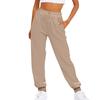 Damen Mehrfarbige Gepolsterte Jogginghose Lässig Joggen Sport High Waist Locker Kordelzug Täglich Lässig Damen Hose
