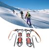 12 Teeth Ice Grip Antislip Shoe Boot Ice Traction Slip on Snow Ice Spikes Crampons Cleats Footwear Traction for Skiing