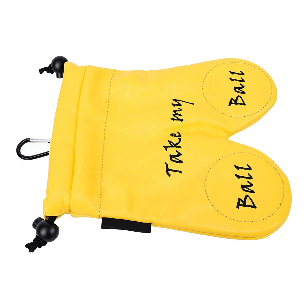 Club Ball Storage Pouch Pants Shaped Design Bag Water Proof PU Leather Hold Multiple Balls Adjustable Drawstring