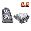 VLAND for JCW Union Jack Full LED Tail Lights Clear Lens Replacement for Cooper R56 R57 2007?2013