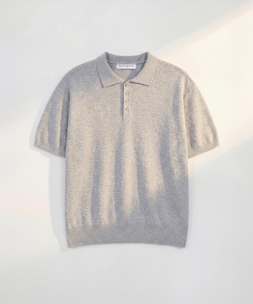 Peullojeulum Pure Cotton Collar Knit Gray