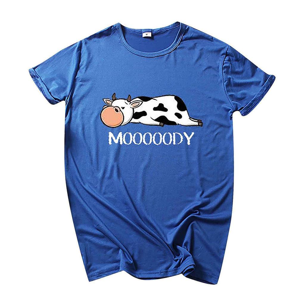 Women's Casual Relaxed Fit Short Sleeve T Shirt Crew Neck Graphic Print Lightweight Comfortable Top for Everyday Wear