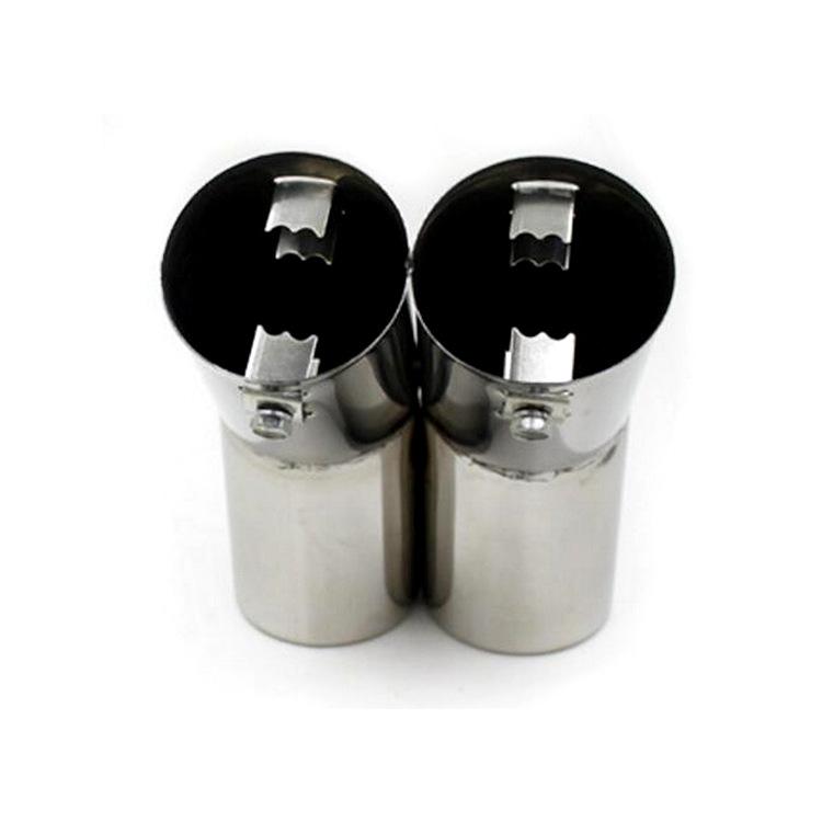 For VW Golf 4 Bora Jetta Dual Stainless Steel Exhaust Tailpipes Muffler Tips High Polish Car Performance Enhancement
