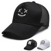 Unisex Ghost Face Embroidery Baseball Net Caps Spring and Summer Outdoor Adjustable Casual Hats Sunscreen Hat