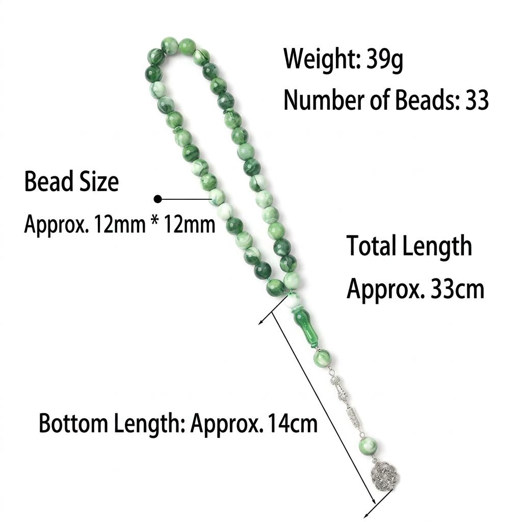 33 Perlen Gebetsarmband Leichtes Tasbih Anbetungs Rosenkranz Handgefertigte Gebetsperlen Muslimisches Religiöses Armband Für Das Gebet