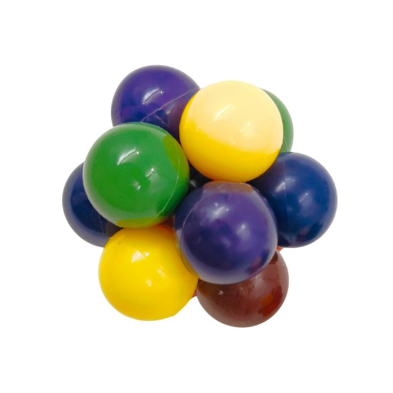 Creative Elastic Colorful Ball Fidget Toy Squeeze Balls Kid Adult Stress Relieve Toy Anti Stress Hand Practice Massage Balls Toy