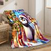 Penguin Christmas Wonderland print blanket soft and cozy perfect for the living room bed sofa or a nap,gift