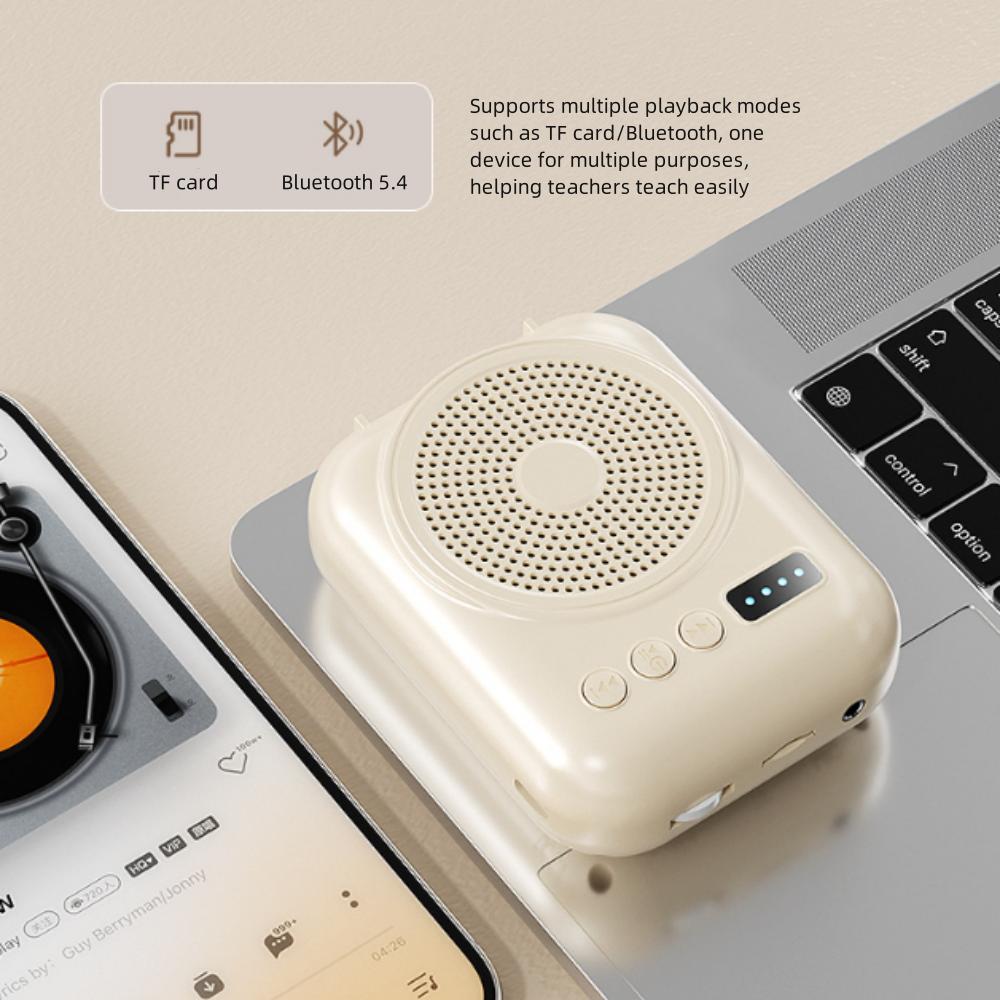 Portable Voice Amplifier Megaphone Mini Audio Speaker With Microphone Rechargeable Ultralight Loudspeaker for Teachers Teaching