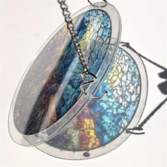 Acrylic Jigsaw Puzzle Suncatcher Kit, Stained Glass Style DIY Window Hanging Ornament for Home Decor, Gift for Women Men Mom