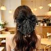Handgefertigter Chiffon-Haarclip mit floraler Schleife für voluminöses Haar