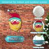 Christmas Door Hanging Sign with Santa Claus Face and Merry Christmas Lettering for Holiday Home Wall Decoration Indoor Outdoor