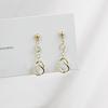 Long Cat'S Eye Zircon Earrings, Super Fairy Temperament Stud Earrings And Earrings Are Trendy.