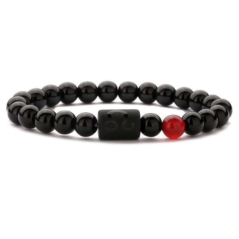 12 Zodiac Bracelets Natural Stone Cancer Virgo Leo Libra Bracelet Couples Friendship Gifts Bracelets Jewelry