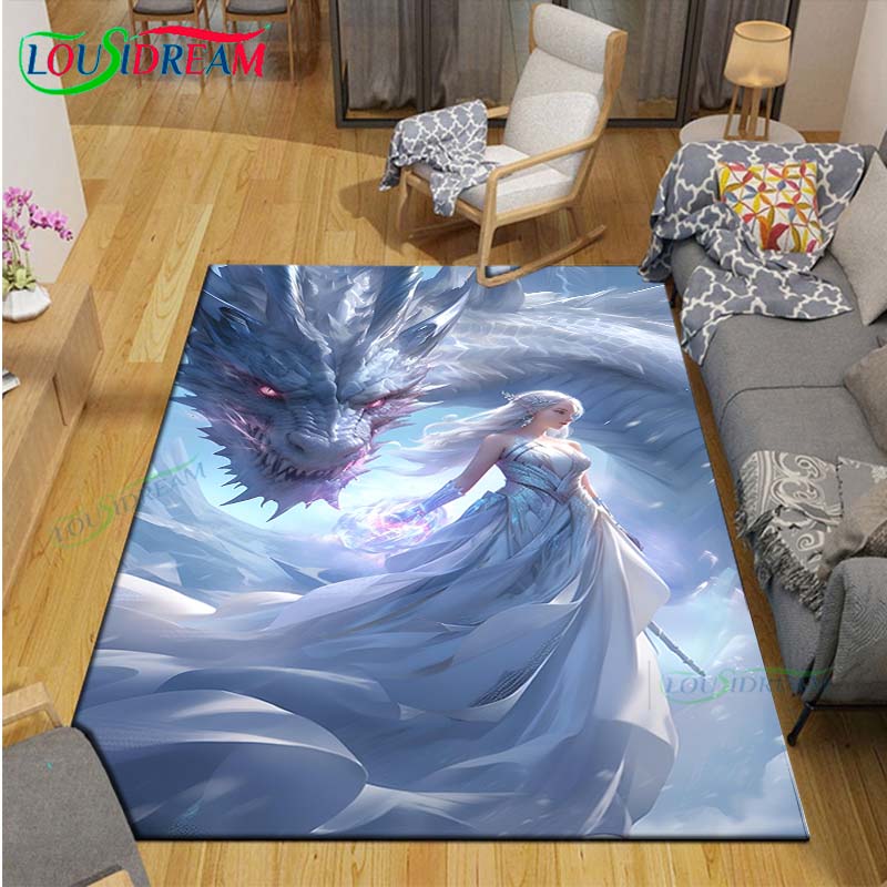 Hot Fashion Chinese Dragon Print Carpet Outdoor Rug Area Rug Non-slip Carpet Bedroom Decor Carpet for Room Gift