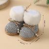 Decorative Christmas Boots Pendant Cloth Soft Christmas Knitted Shoes Ornament Boots Shape Hanging Christmas Tree Pendant