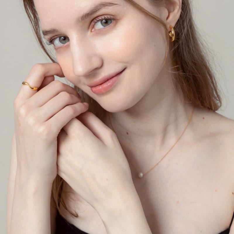 LILYKORI 925 Silver Bold Wave Ring