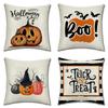 45*45cm Husă de pernă de Halloween Desene animat Craniu de dovleac Antasy Castelul Vrăjitoarei Husă de pernă de canapea de in Textil de casă Decorații pentru camere