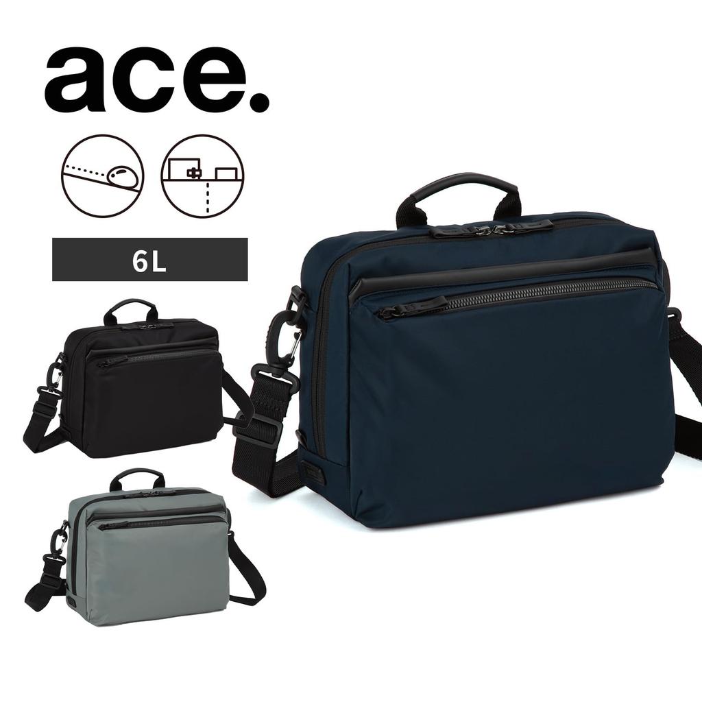 Metrex Shoulder 19115 Gray [Ace Gene] Bag, 6L, Horizontal, Lightweight, Casual,