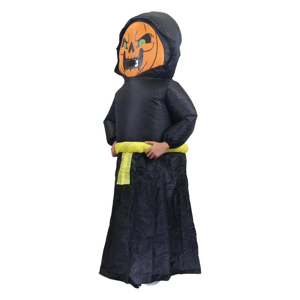 Costume gonfiabile da Mago con Testa di Zucca