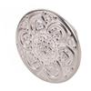 50 Set Pants Buttons Pins No Sew Removable 17mm Flower Pattern Stainless Steel Silver with 2x6.5mm P