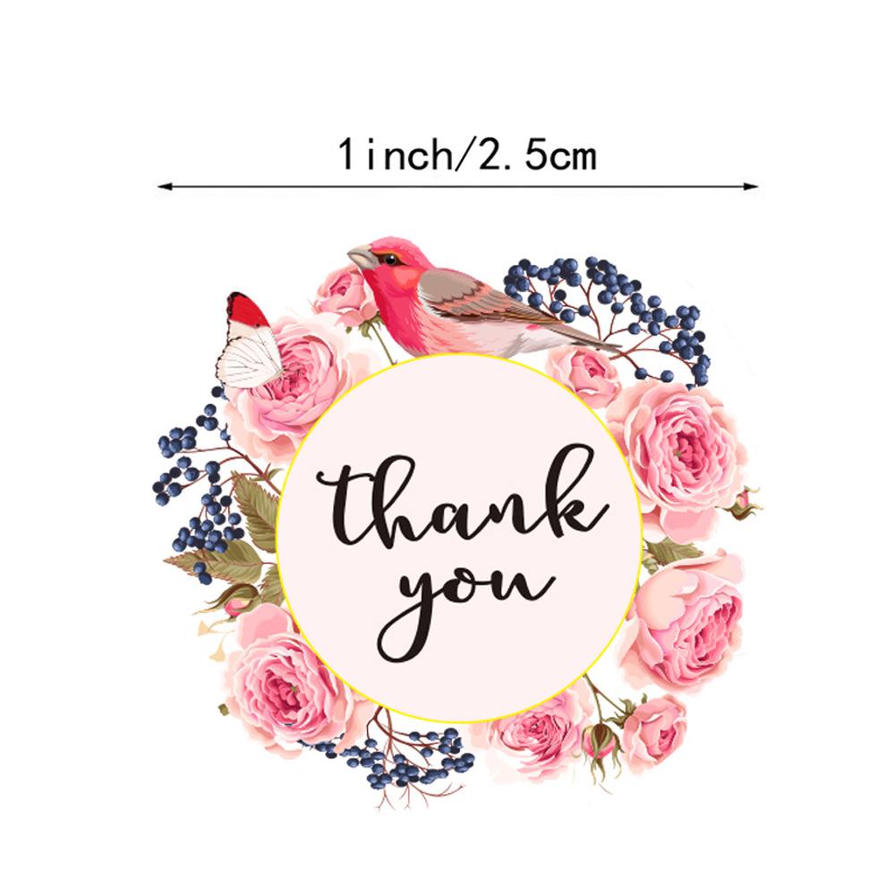 100-500pcs Heart Thank You Sticker Wedding Party Festival Favors Paper Sticker Decorative Envelope Package Seal Sticker Stickers