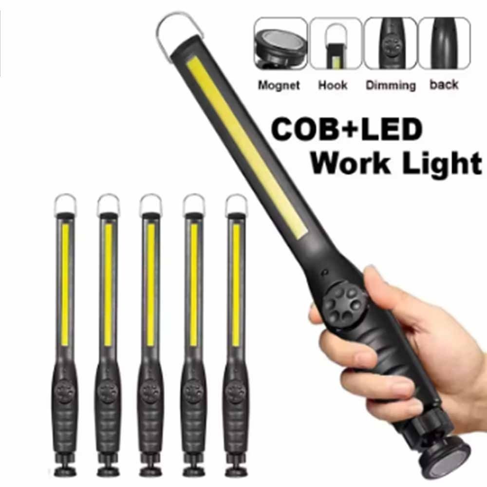 360°Rotation Base LED Work Light With Magnet Emergency Lamp Portable Flashlight Workshop