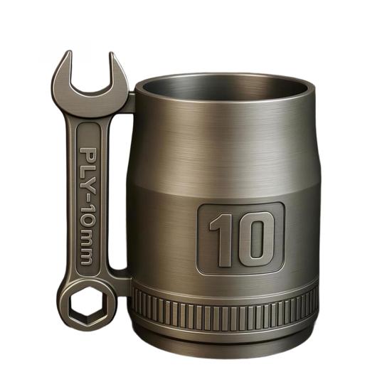 

Кружка из нержавеющей стали 10 мм гаечный ключ кружка персонализированная ретро кофейная кружка A