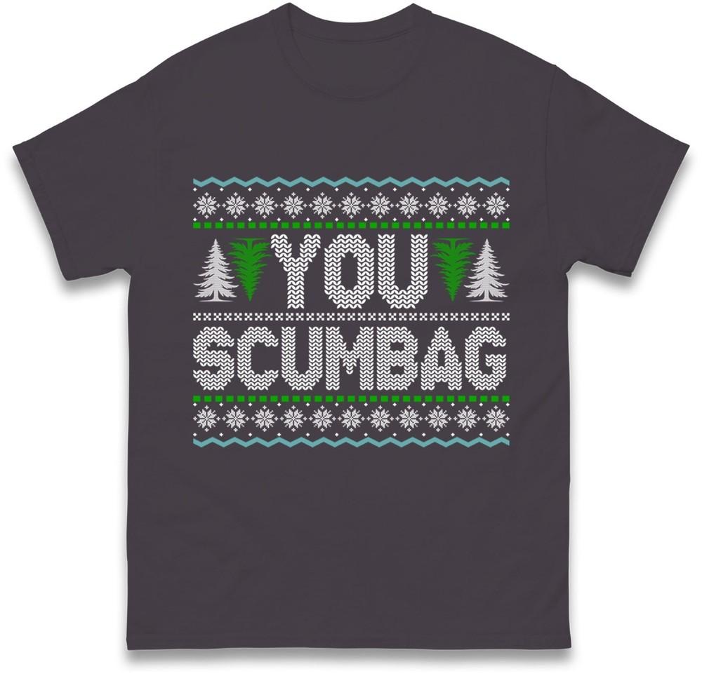 Funny Christmas Couple Matching Tshirt You Maggot You Scumbag Xmas Tee Top S