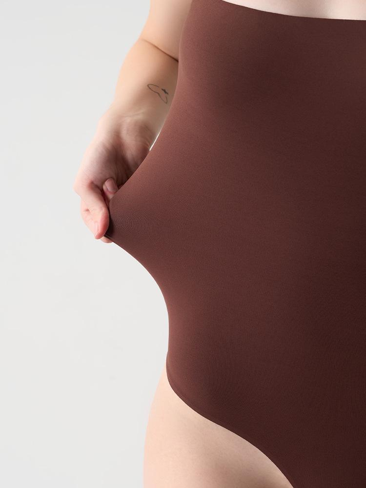 Slimming Nude Cami Bodysuit with Detachable Straps and Breathable Tummy Control.