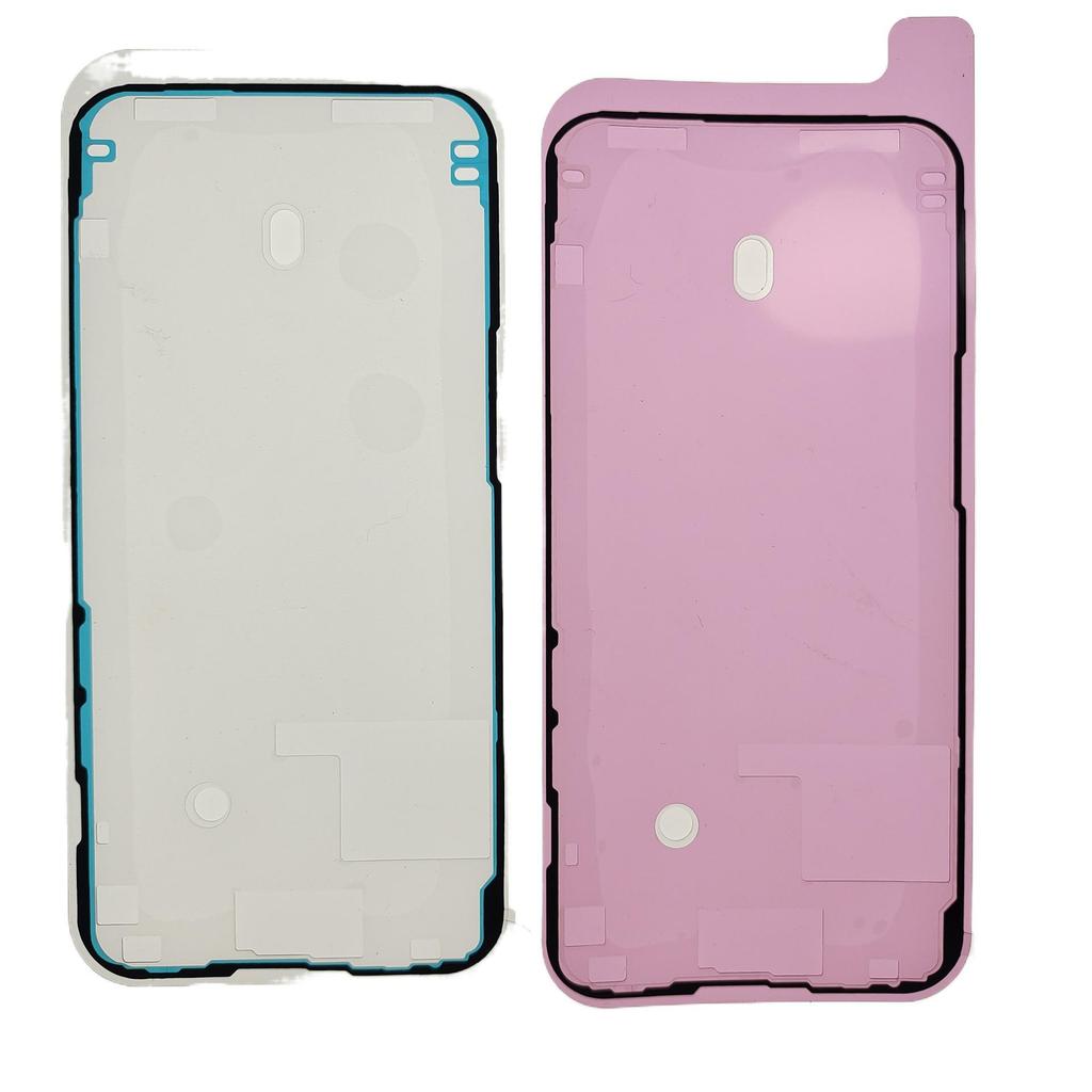 Three-Layer Red Waterproof Adhesive with Light Blue Dustproof Frame for iPhone