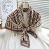 Batistă nouă 90X90cm Patru Sezoane Eșarfe Pătrate de Mătase Europa America Bandană de Lux Imprimeu Popular Protecție Solară Șaluri cu Litere Hijab