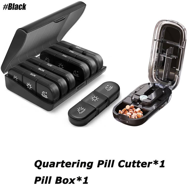 Portable Medicine  Storage Box 7-Day Travel Pillbox 21 Compartments With  Compartments Waterproof And Dustproof