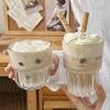 2pcs Vintage Cold Brew Coffee Cup Creative Coffee Mug Trendy Thickened Glass Cup Latte Mocha Espresso Mugs Best New Year Gifts