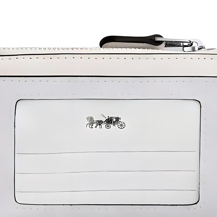 New COACH Artificial Leather With Plastic Card Holder Mini Women's Chalk White CW870-SVXU5
