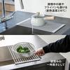 CB Japan Dish Drainer, 46 x 26 cm, Gray, Over-the-Sink, Rollable, Full Silicone Cover, Compact, Gentle on Dishes, Silicone Drainer, Medium, atomico