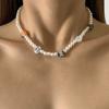 Creative Color Christmas Funny Imitation Pearl Necklace, Jewelry Soft Pottery Pattern Beaded Necklace Jewelry Women